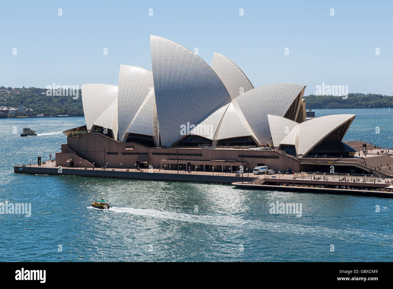 Pase de ferry de Sydney Opera House, Australia Foto de stock