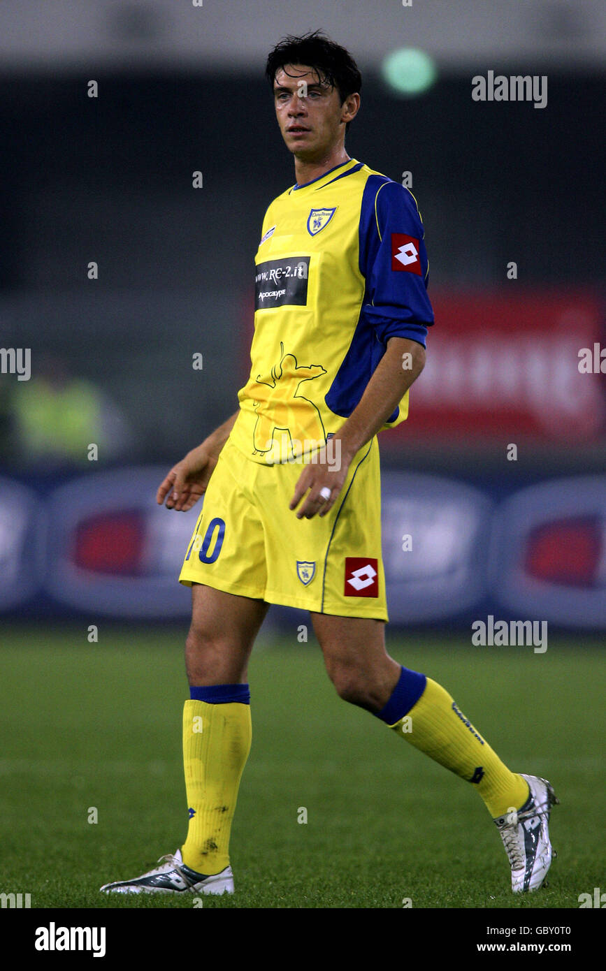 Fútbol - Serie A Italiana - Chievo v Sampdoria. Andrea Zanchetta, Chievo Foto de stock