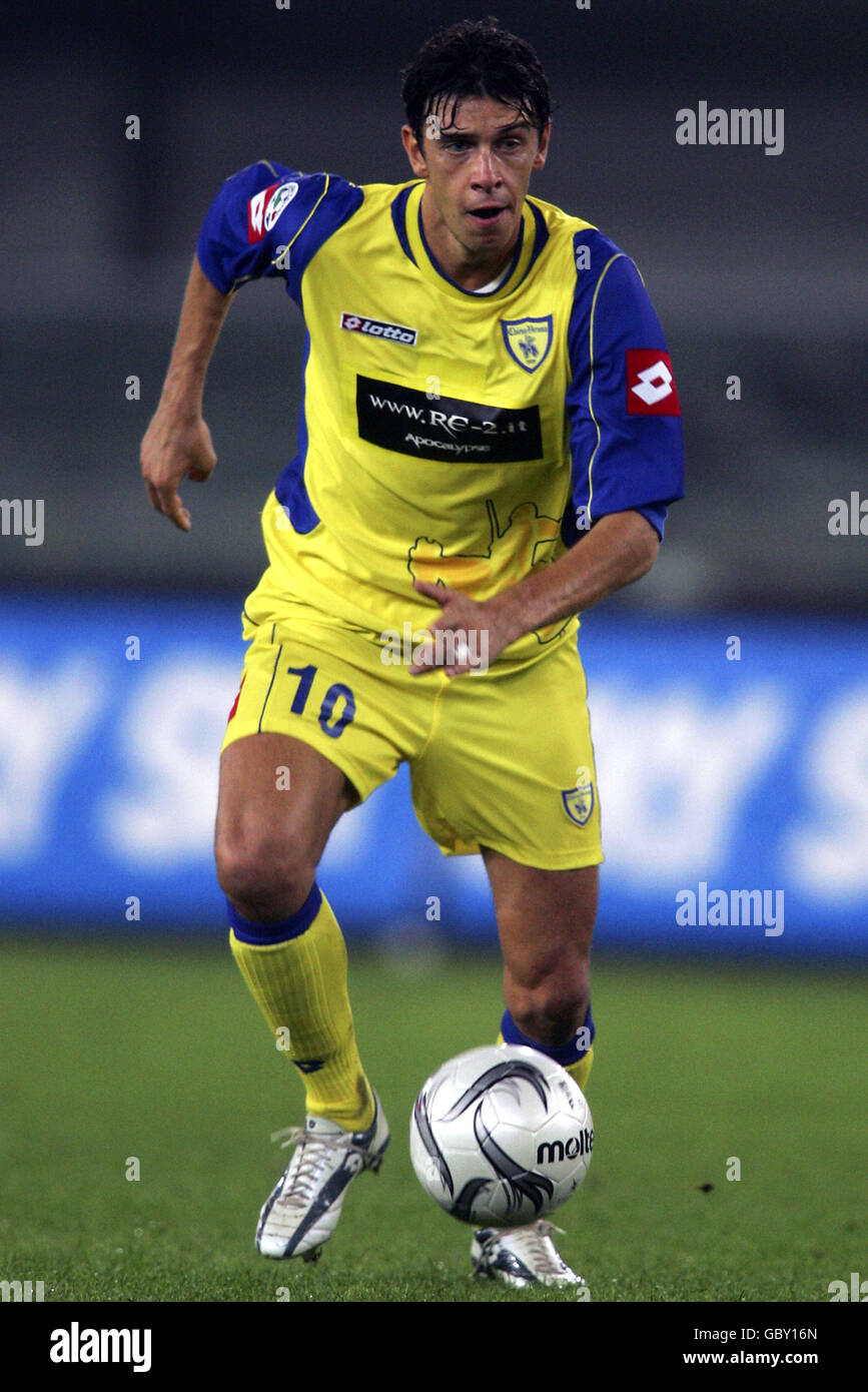 Fútbol - Serie A Italiana - Chievo v Sampdoria. Andrea Zanchetta, Chievo Foto de stock
