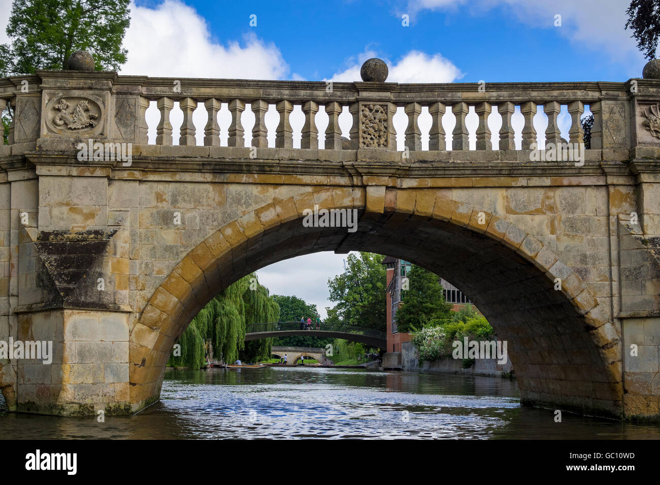 Río Cam, Cambridge, Inglaterra, Reino Unido. Foto de stock