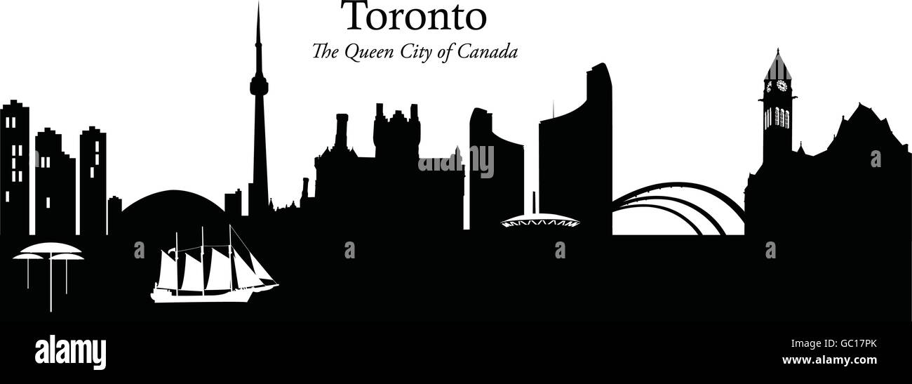 Ilustración vectorial de la ciudad de Toronto, Canadá Ilustración del Vector