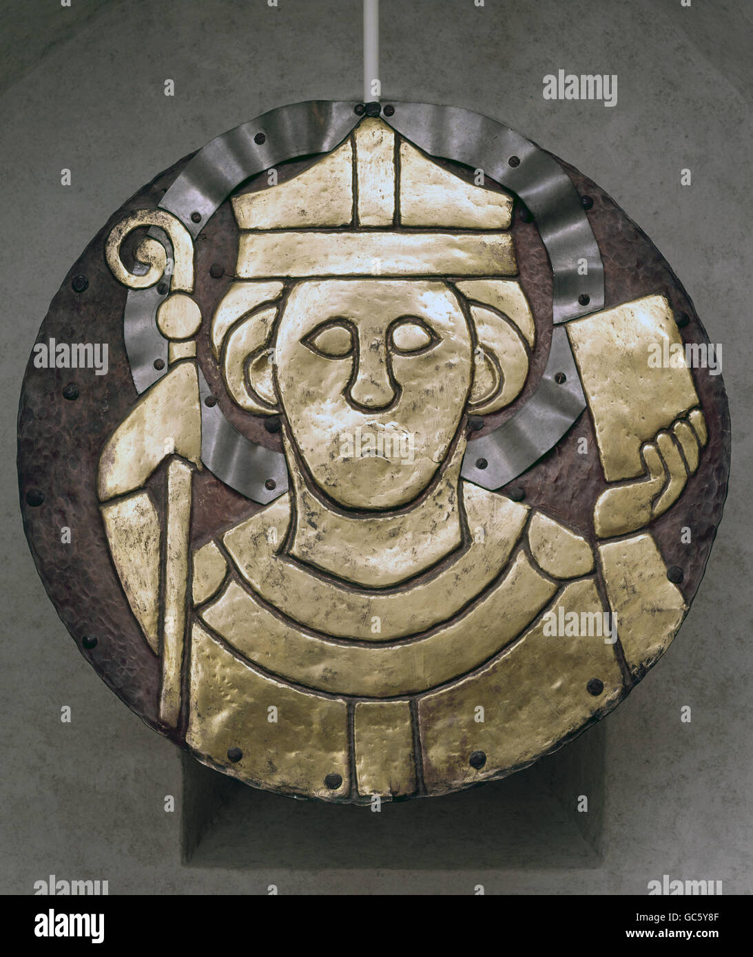 Bellas artes, de la Edad Media, la escultura, el Conrad disc, siglo XIII, Münster, Constanza, Foto de stock
