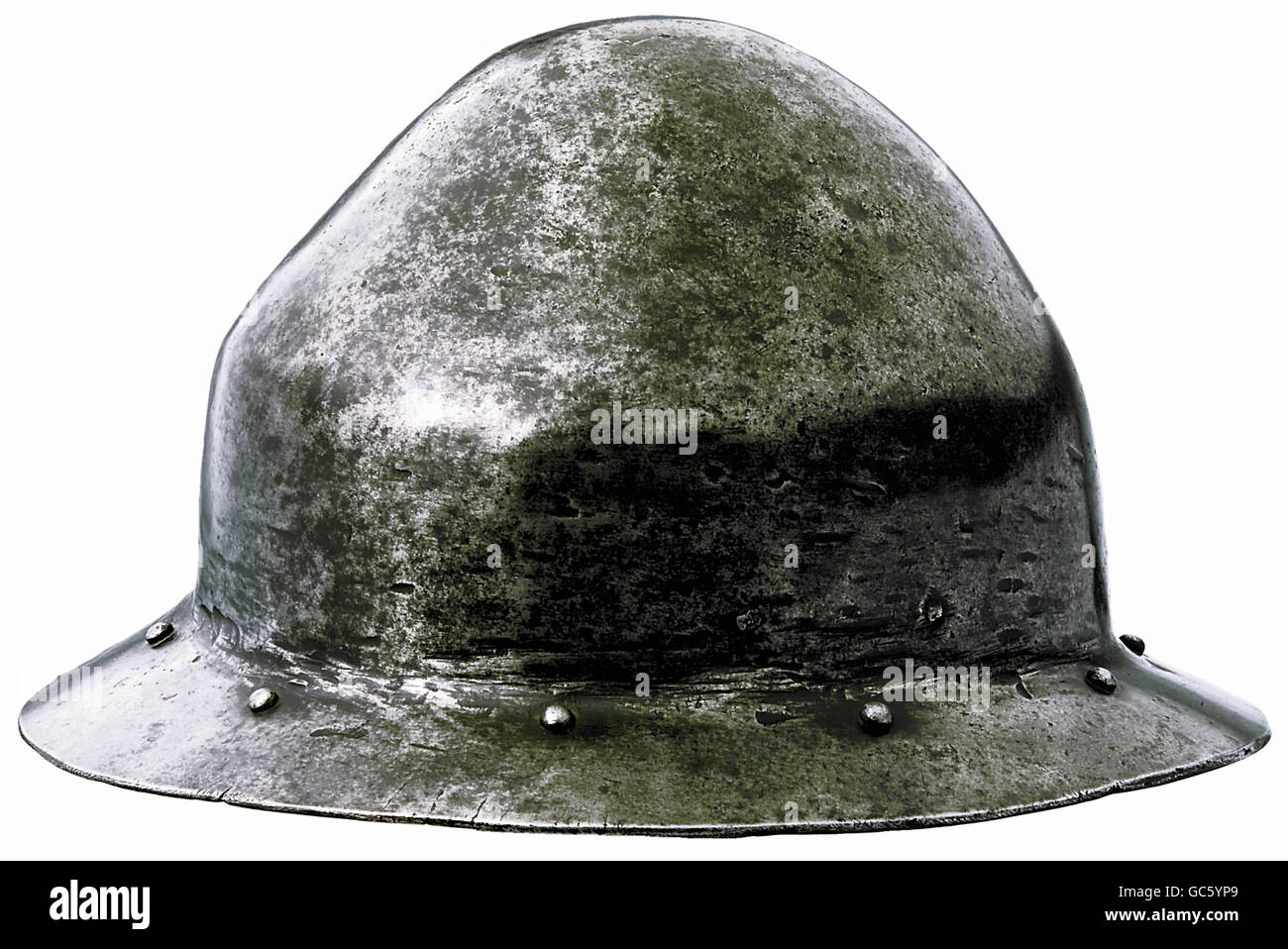 Armas / armas, cascos, casco de combate medieval, alemán, siglo 15 / 16, Derechos adicionales-Clearences-no disponible Foto de stock