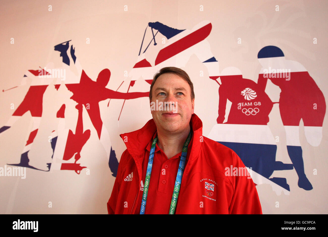 Olimpiadas de Invierno - Juegos Olímpicos de Invierno de 2010 Vancouver - Preview Day One. Chef británico de Mission Andy Hunt en el centro de actuación de la base británica en la Athletes Village. Foto de stock