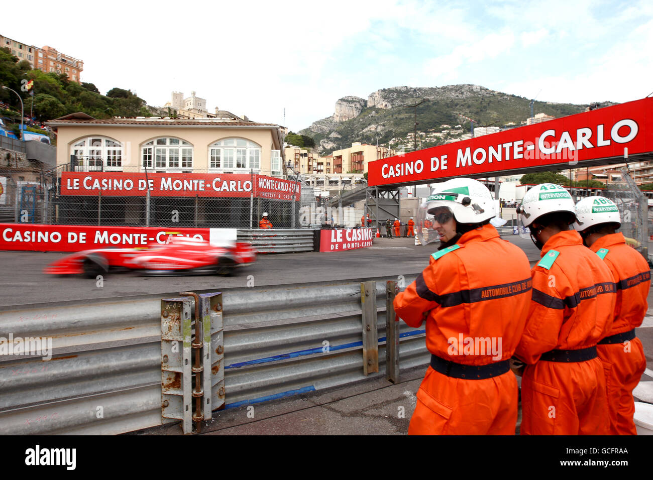 Las carreras de Fórmula Uno - Gran Premio de Mónaco, los entrenamientos y la calificación - Circuito de Mónaco Foto de stock