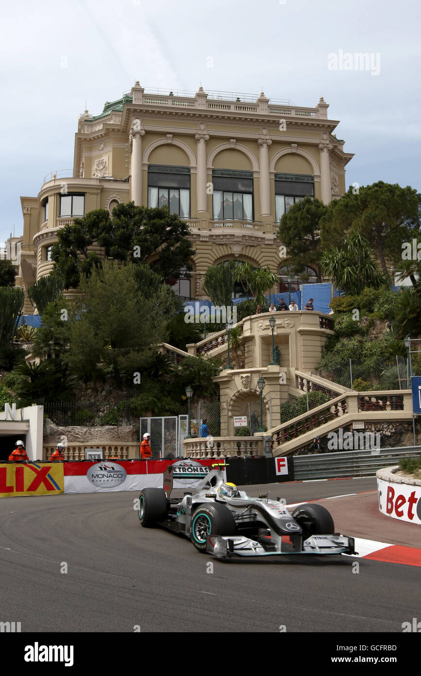 Carreras de Fórmula Uno - Gran Premio de Mónaco - Práctica y calificación - Circuito de Mónaco. Nico Rosberg (Alemania), Mercedes GP. Foto de stock