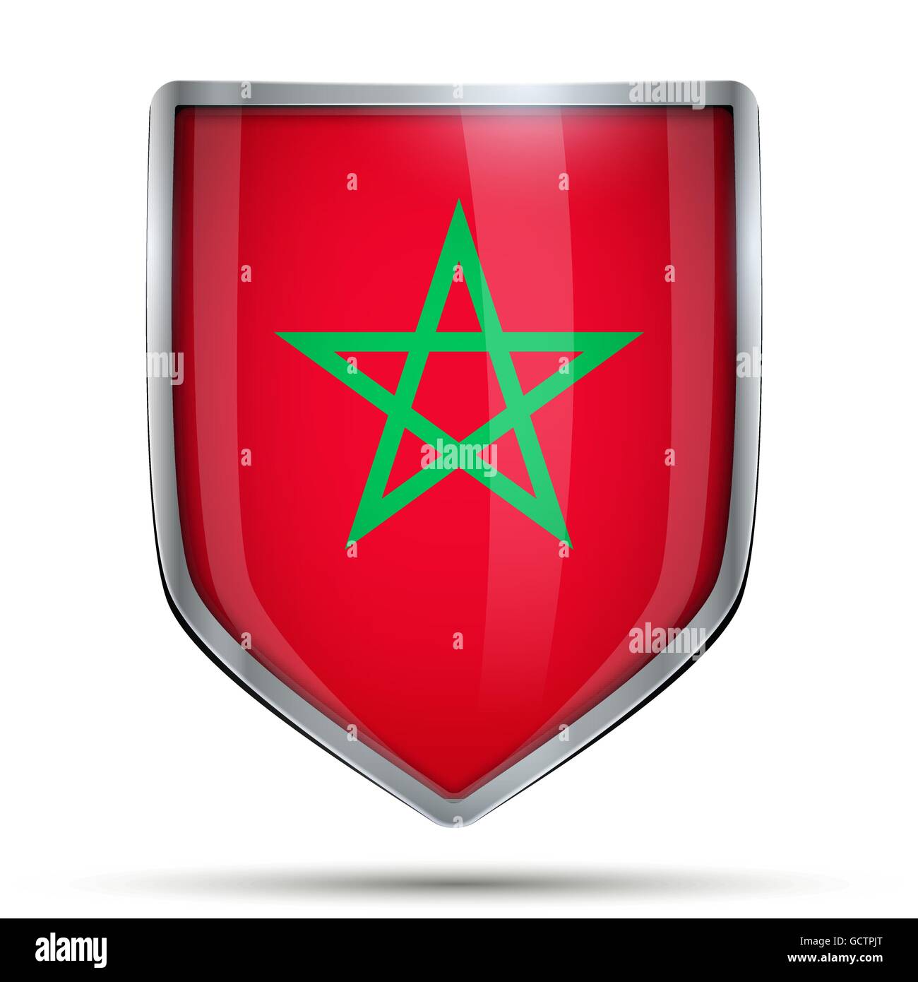 Escudo con la bandera de Marruecos Imagen Vector de stock Alamy