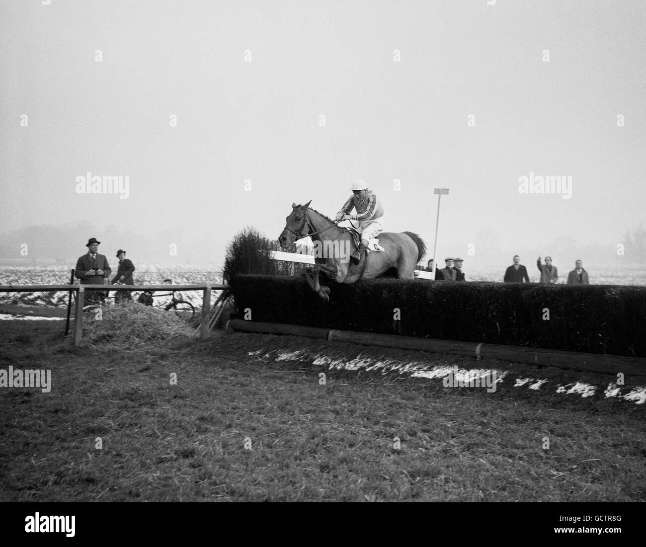 Carreras de Caballos - El Rey George VI Chase - Kempton Park Foto de stock