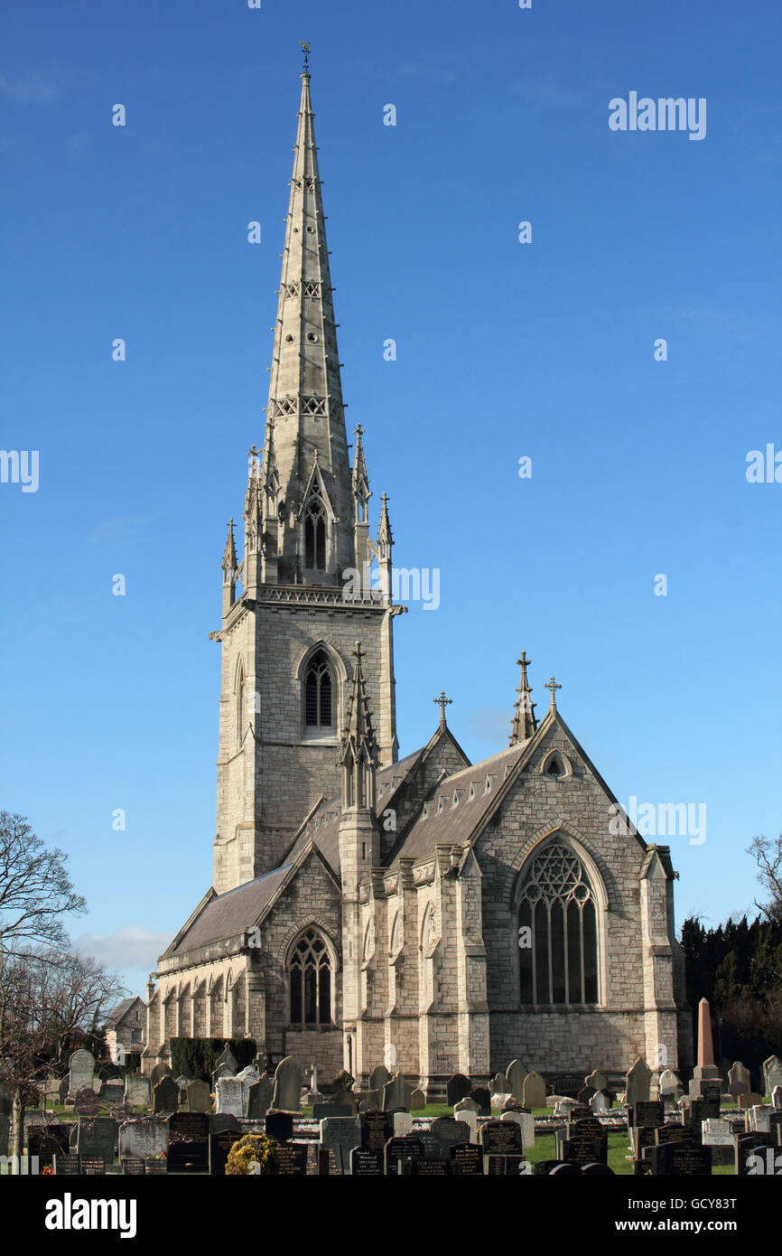 La iglesia de mármol, la Iglesia de Santa Margarita en Bodelwyddan Gales Foto de stock