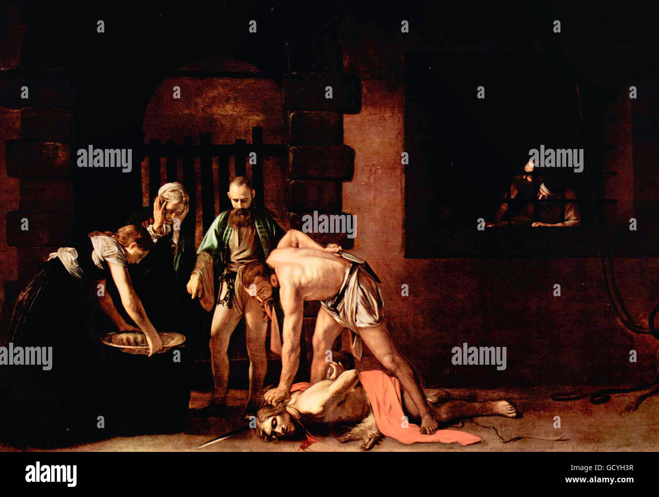 La decapitación de San Juan el Bautista Michelangelo Caravaggio 1608 Foto de stock