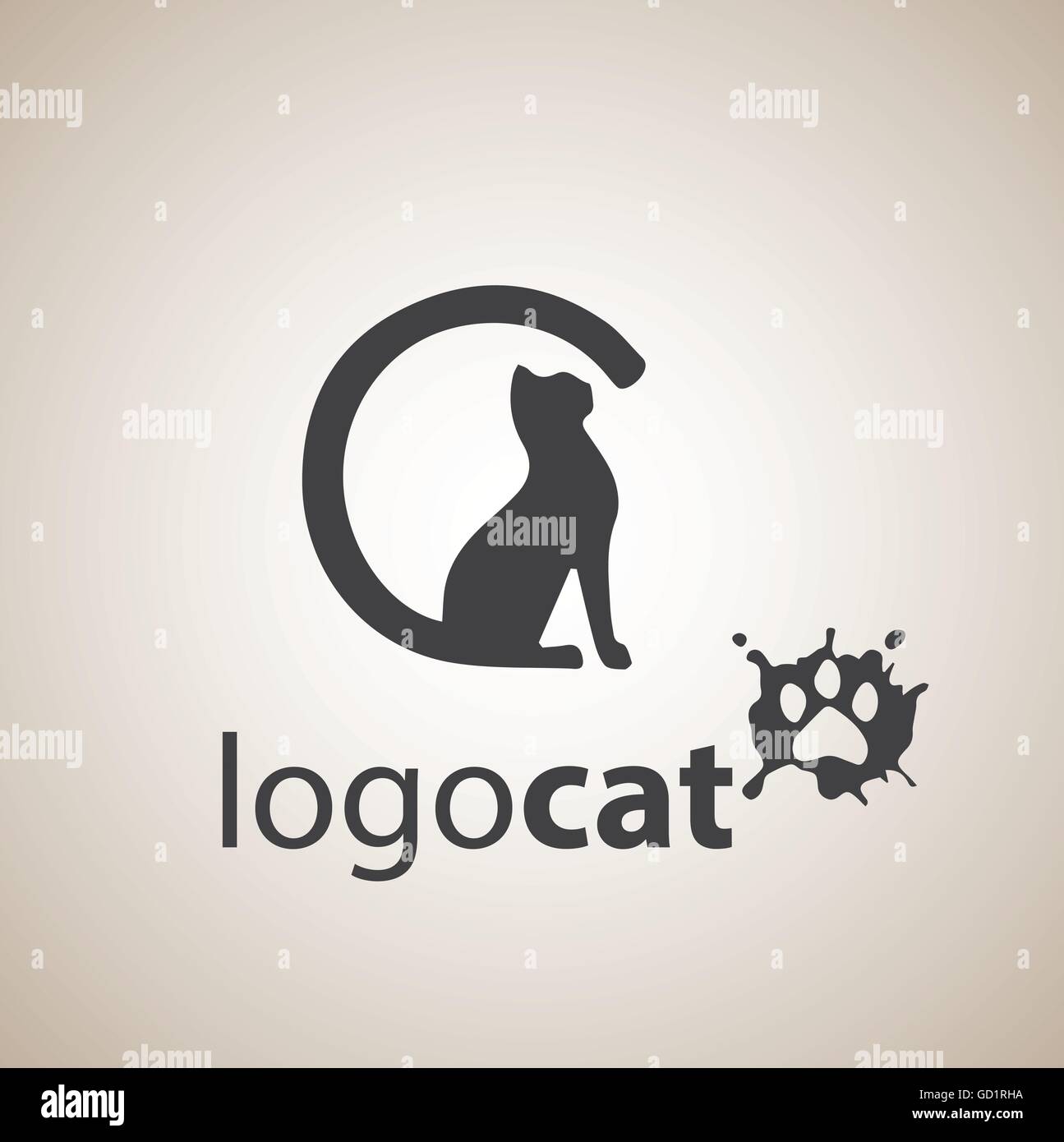 Cat logo concepto diseñado en una forma sencilla para que se pueda usar  para múltiples propone como el logotipo ,marca ,símbolos o iconos Imagen  Vector de stock - Alamy