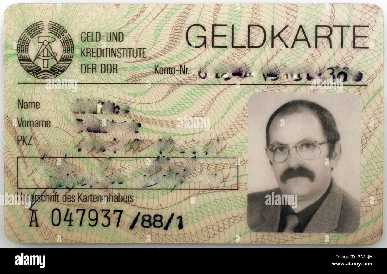 Dinero / finanzas, tarjeta de efectivo de Alemania Oriental, realizada por Staatliche Muenze de la RDA, 1980, , Derechos adicionales-Clearences-no disponible Foto de stock