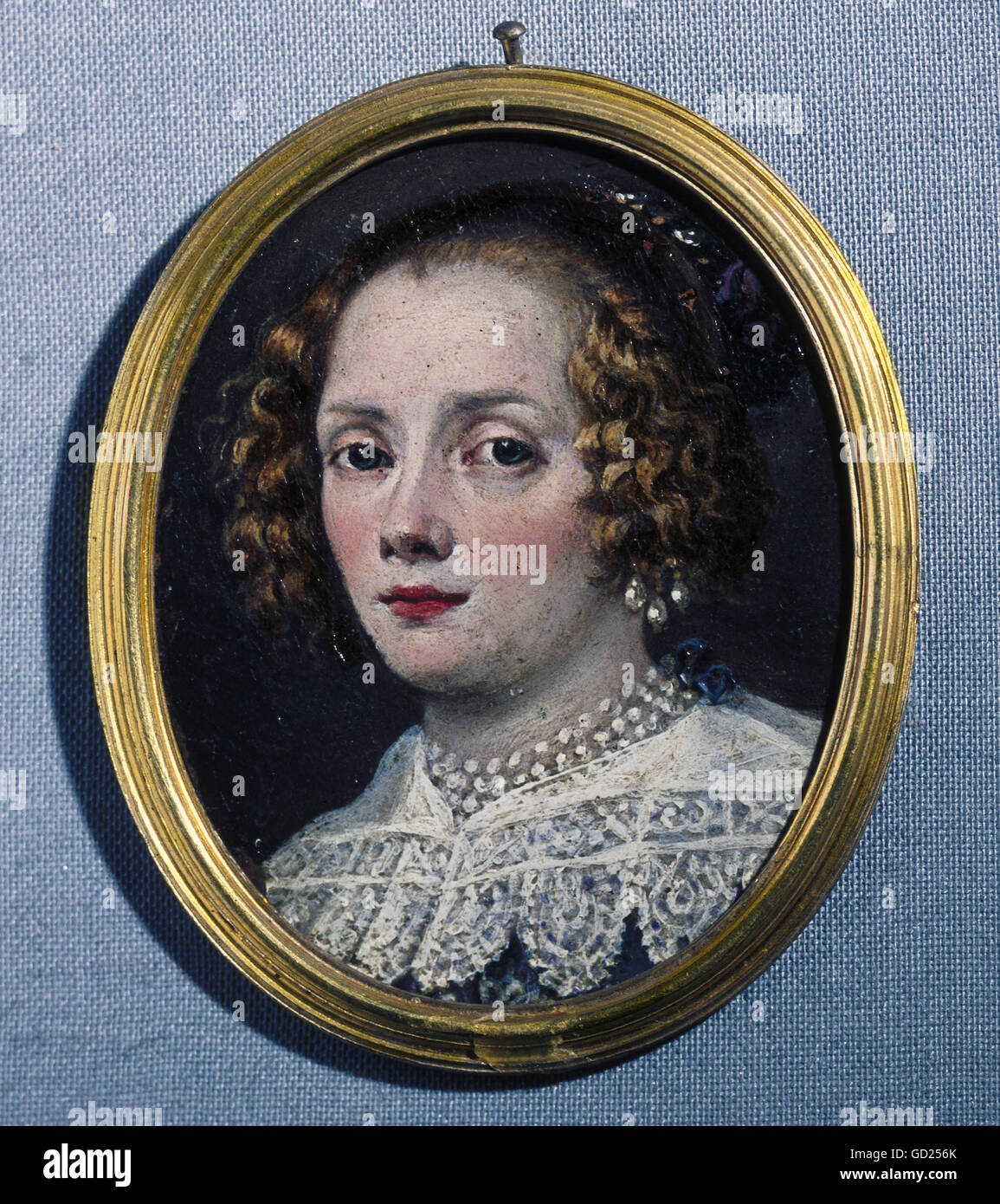 Bellas artes, pintura, miniatura, retratos de un joven desconocido, circa 1630/1640, Museo Nacional de Baviera, Múnich, , Copyright del artista no ha de ser borrado Foto de stock