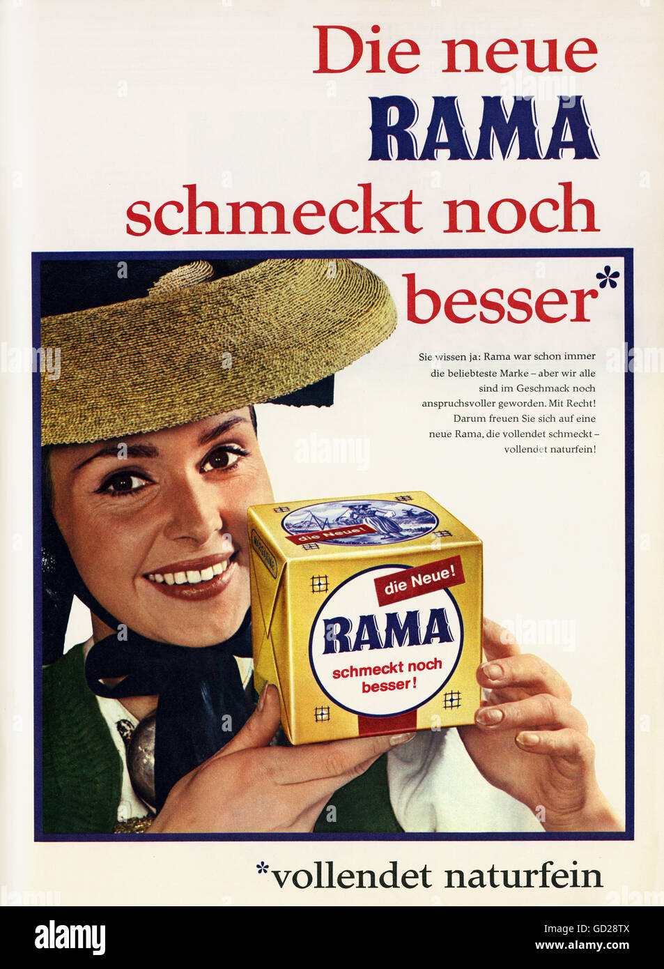 publicidad, comida, Rama, mujer, revista de publicidad, Alemania, 1964,  Derechos adicionales-Clearences-no disponible Fotografía de stock - Alamy