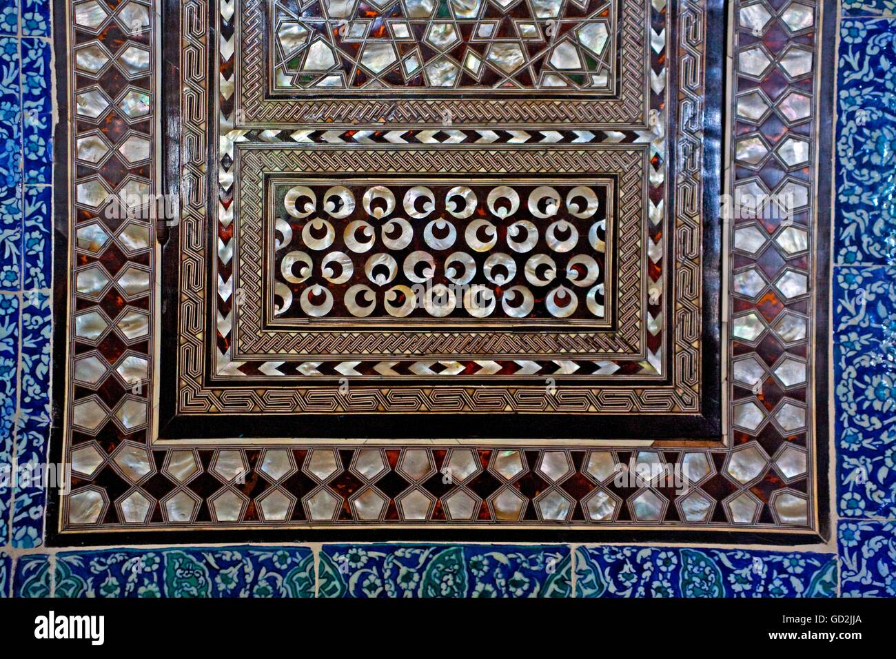 Bellas artes, Imperio Bizantino, adornos en el Palacio de Topkapi, Estambul, el Copyright del artista no ha de ser borrado Foto de stock