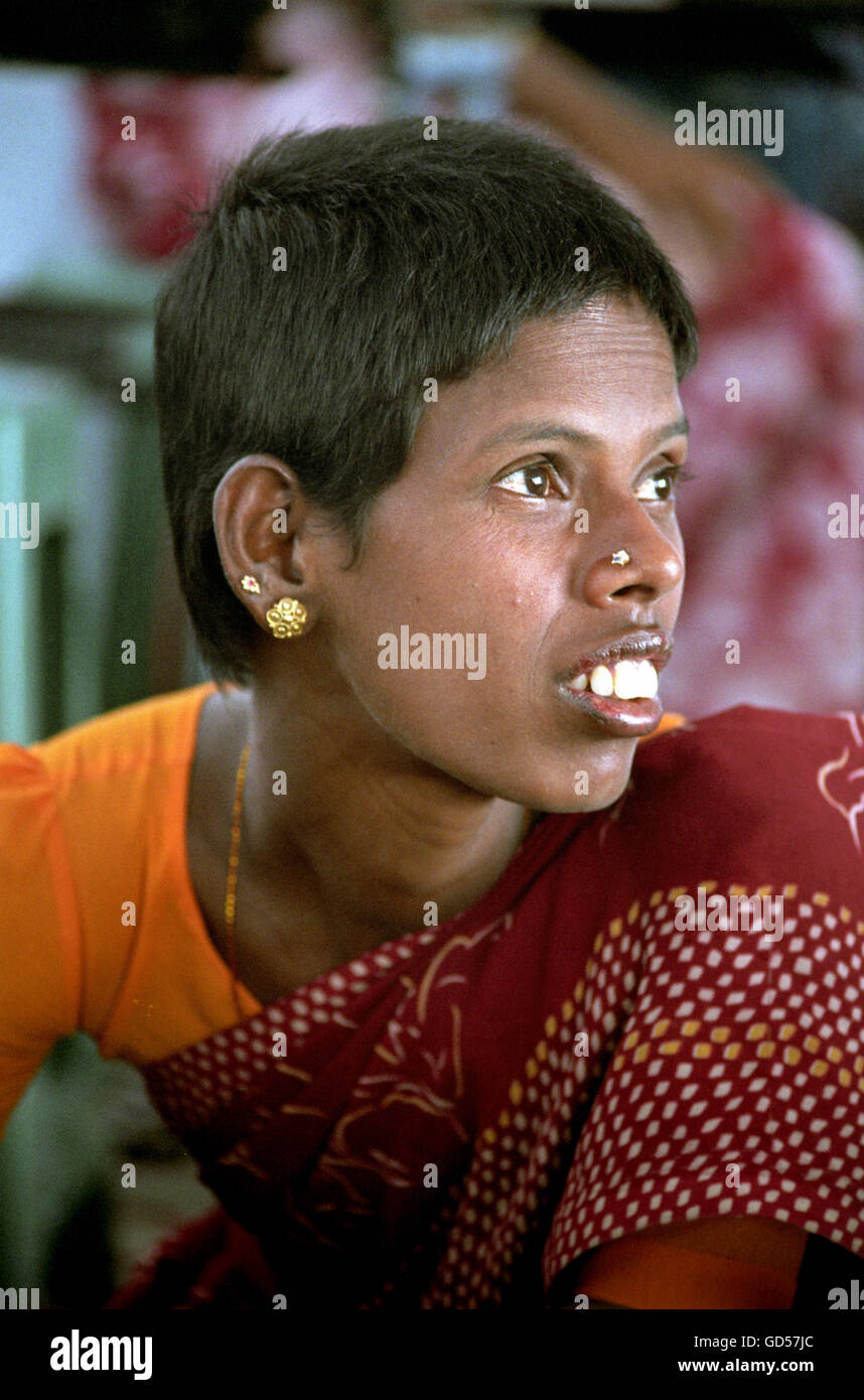 Sida inflige mujer Foto de stock