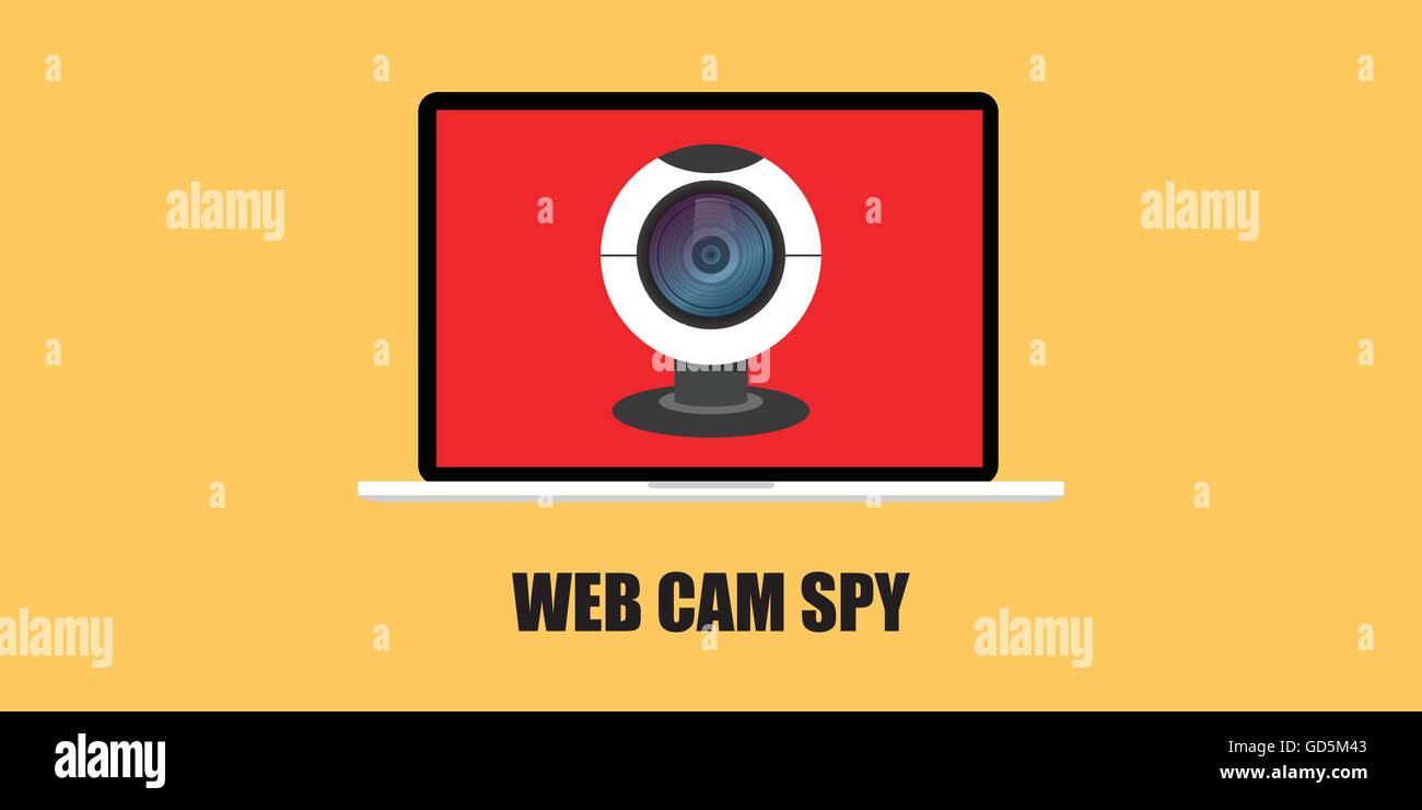 Web cam Webcam ordenador portátil PC Spy vector Imagen Vector de stock -  Alamy