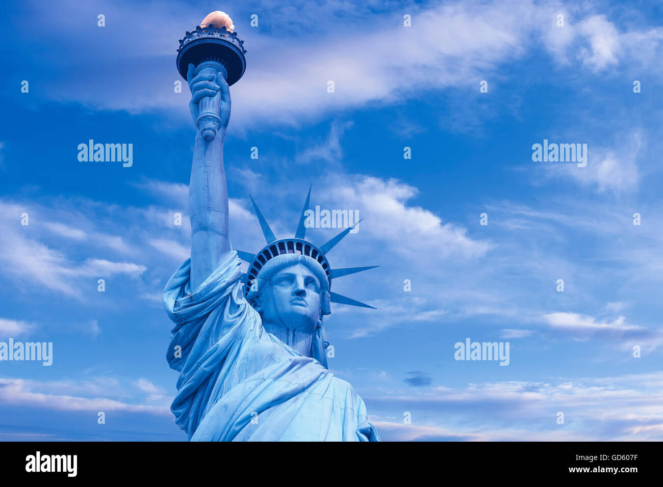 La estatua de la libertad en la Ciudad de Nueva York Foto de stock