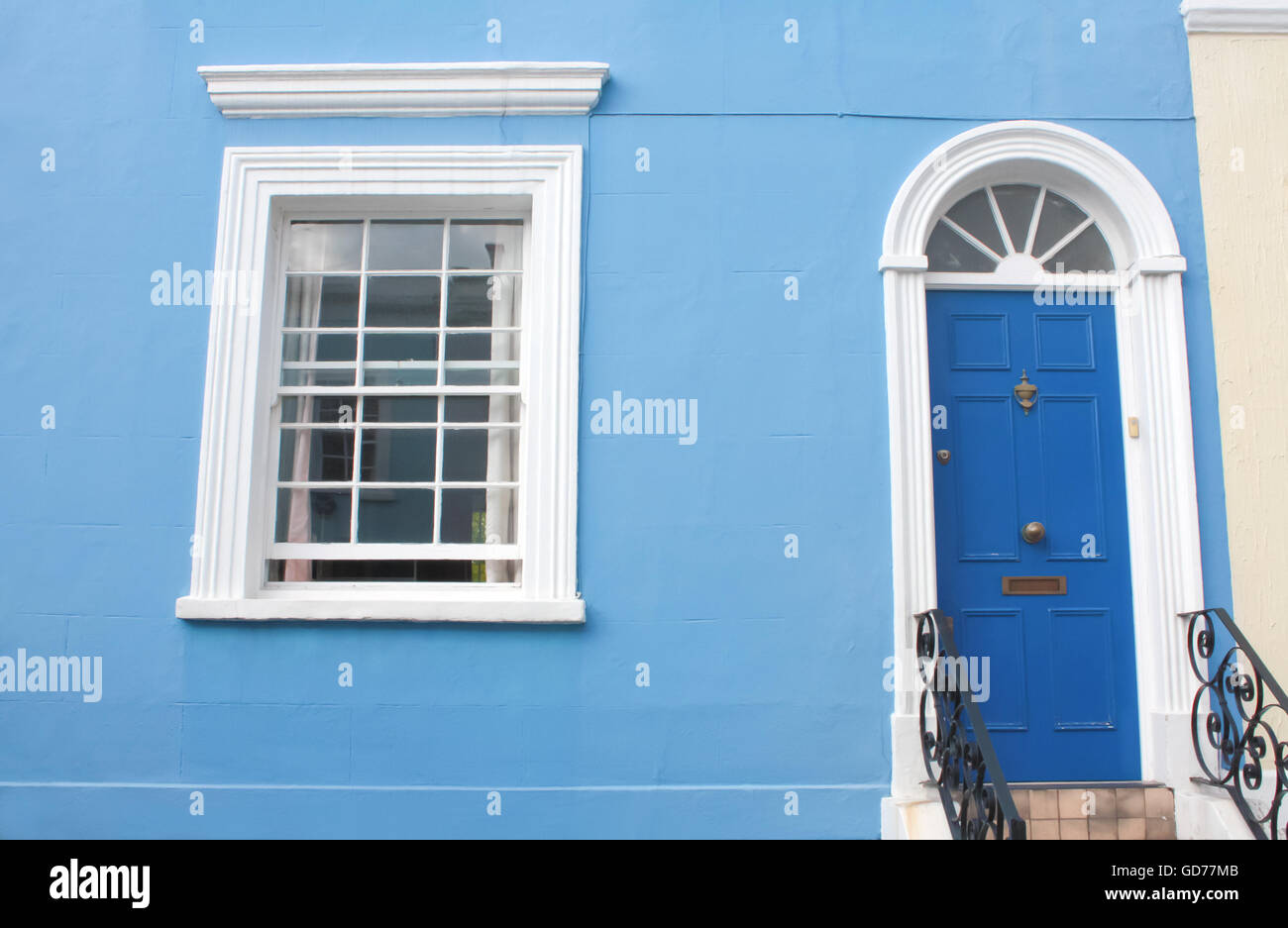 Casa de colores de Notting Hill, Londres. Foto de stock