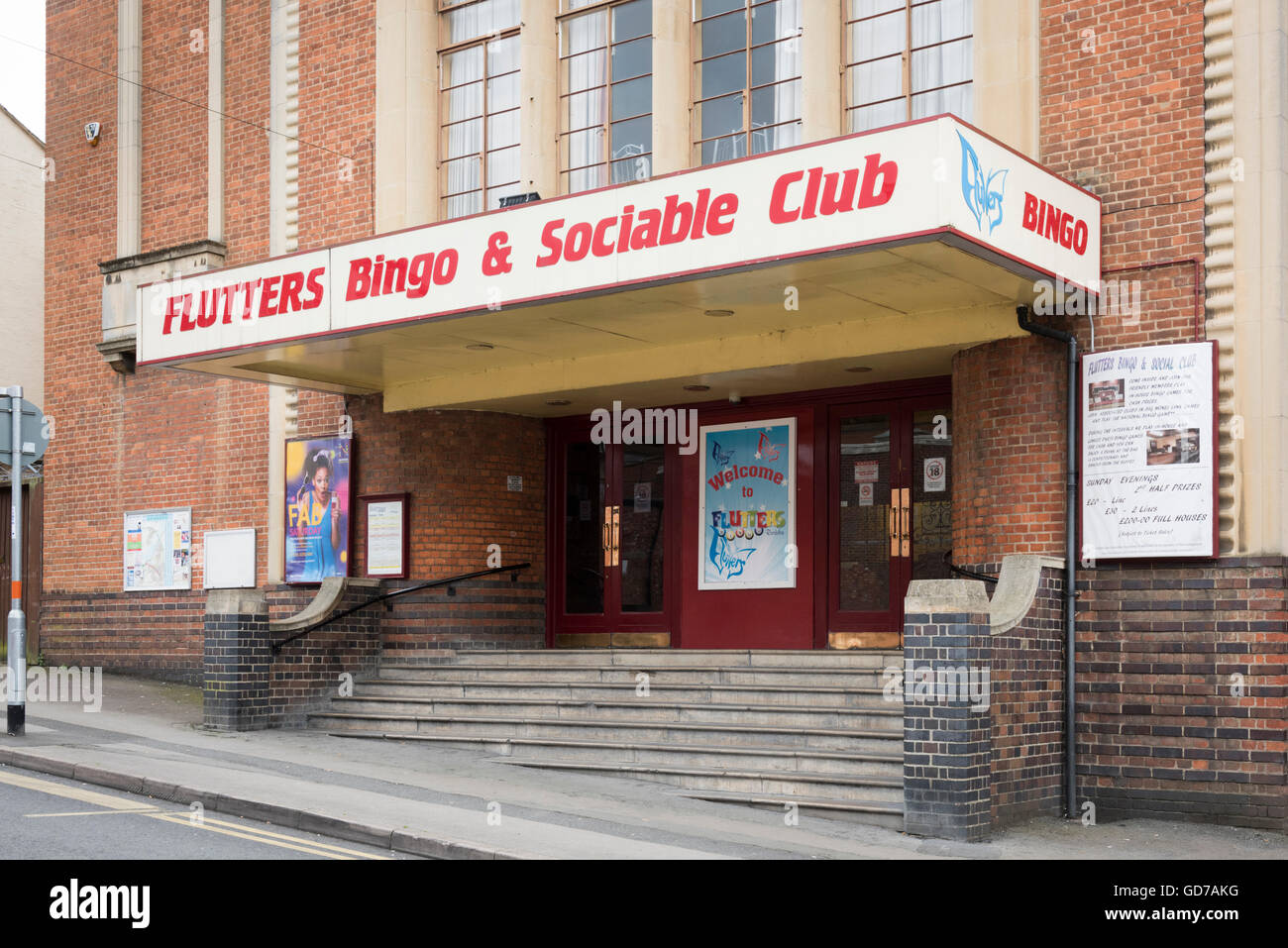 El Bingo aleteos y sociable edificio Club Rushden Northamptonshire UK Foto de stock