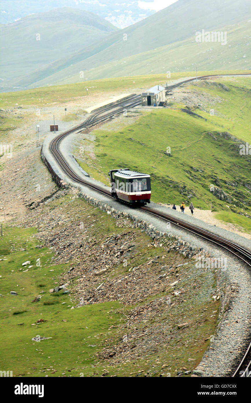 Snowden Mountain Railway Gales Llanberis Foto de stock