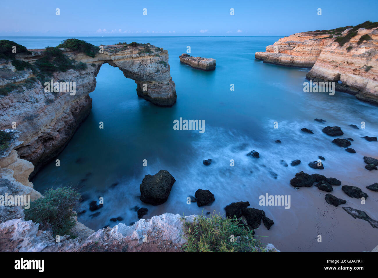 Praia da Albandeira,Portugal, Algarve Foto de stock