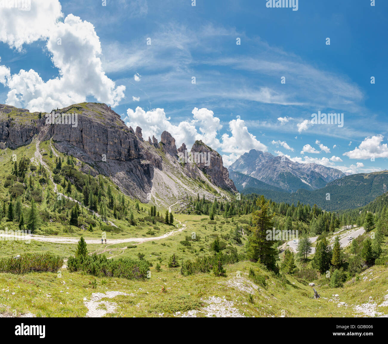 Misurina,Italia,zona montañosa cerca de la Drei Zinnen,Tre Cimi di Laveredo Foto de stock