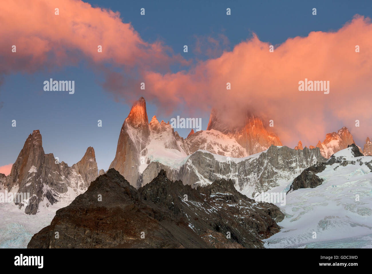 Cerro Fitz Roy,Argentina,Patagonia Foto de stock
