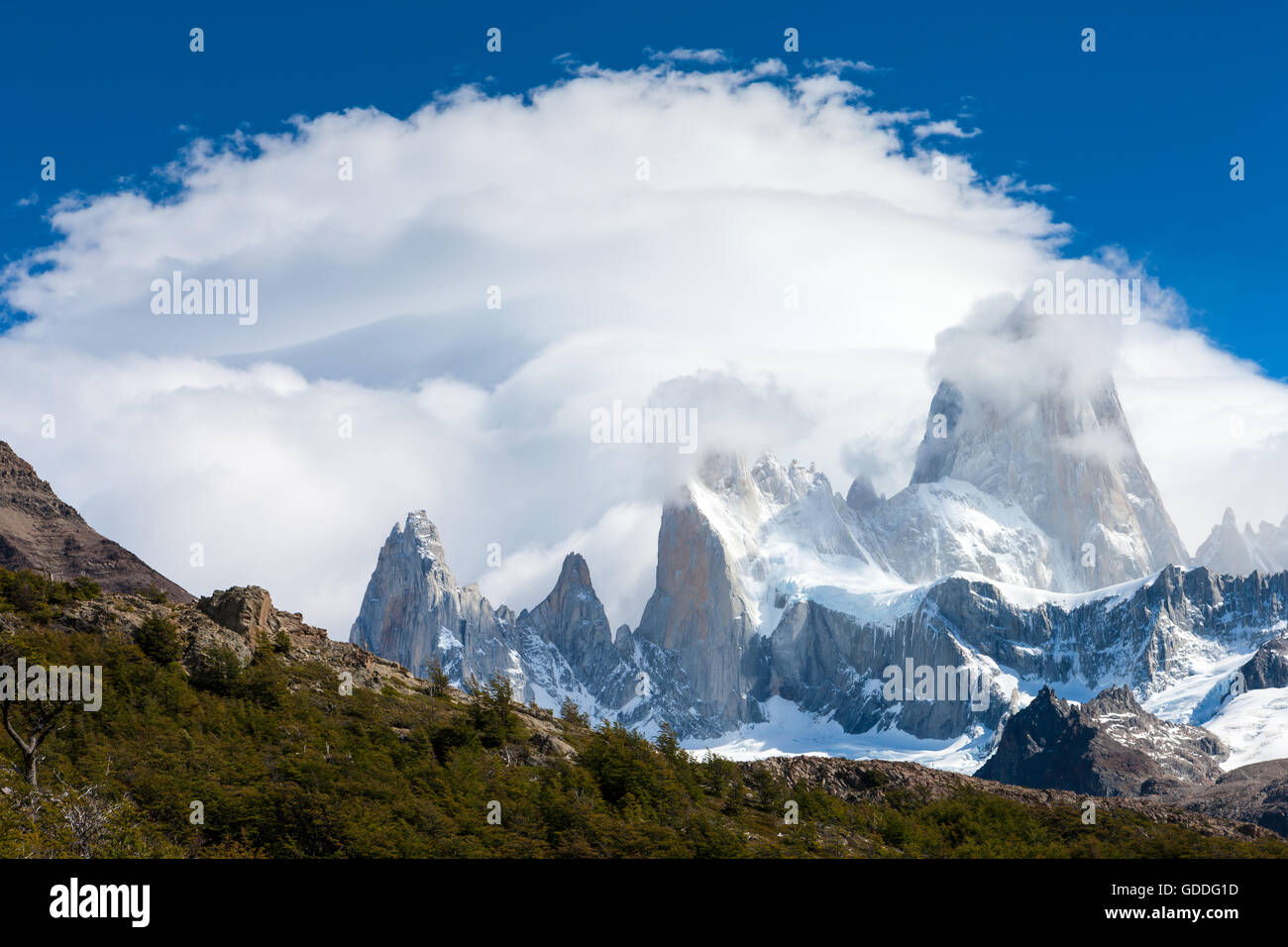 Cerro Fitz Roy,Argentina,Patagonia Foto de stock