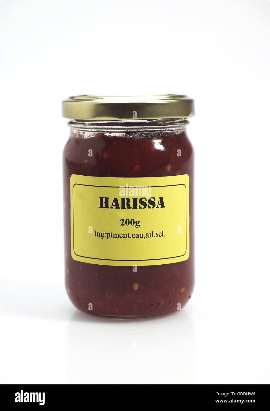 Harissa, salsa de chili norteafricanas Foto de stock