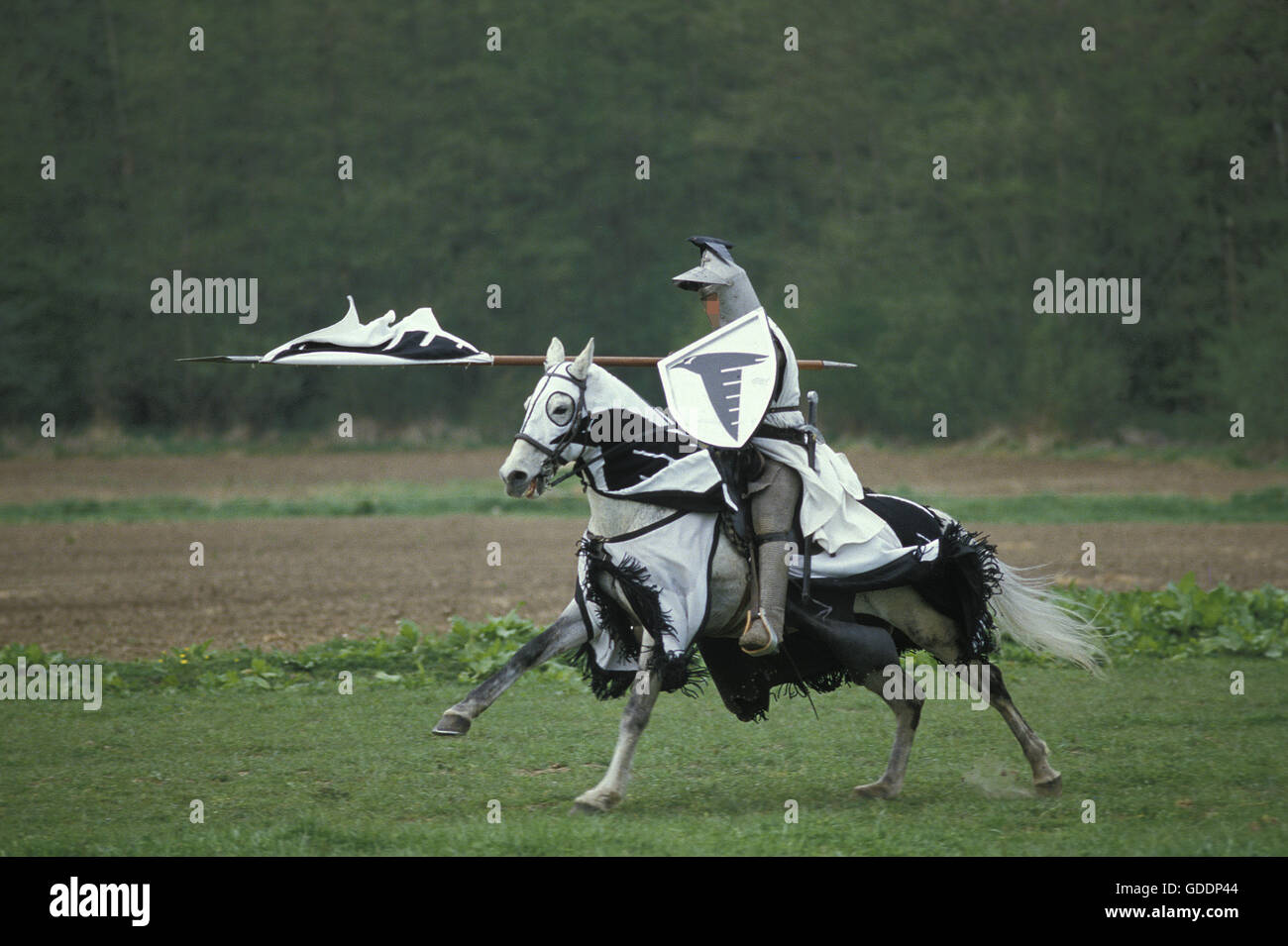 Torneo de caballería medieval en Francia Foto de stock