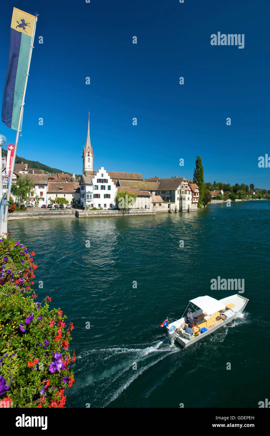 Stein am Rhein, el lago de Constanza, Suiza Foto de stock
