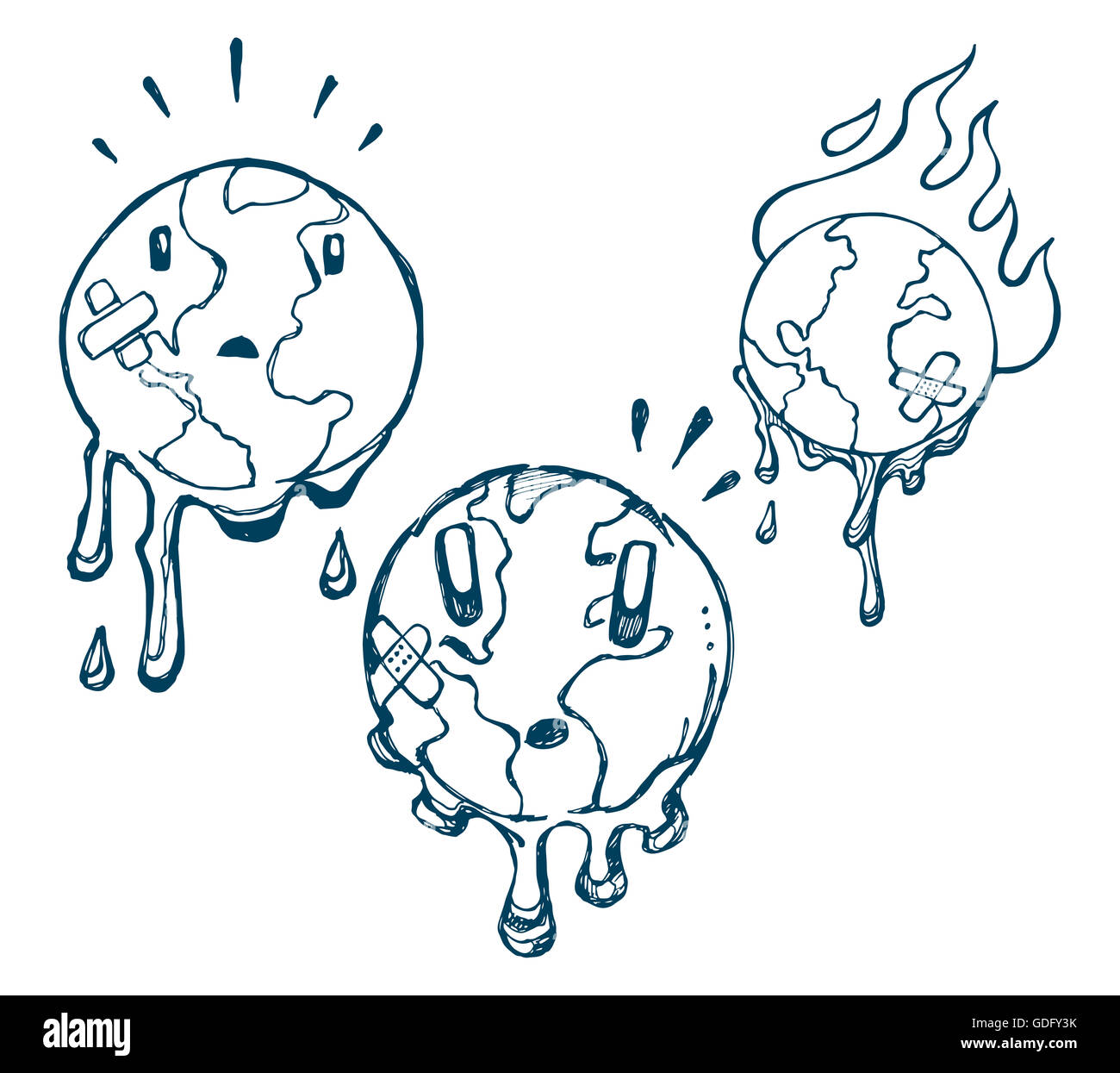 Planeta tierra dibujo Imágenes recortadas de stock - Alamy