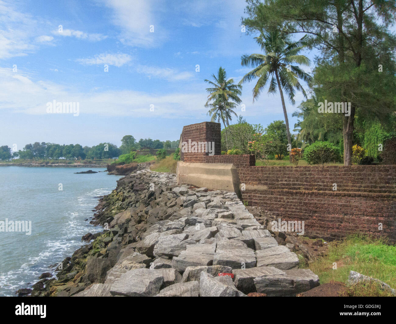 San Angelo Fort - Kannur (Kerala, India) Foto de stock