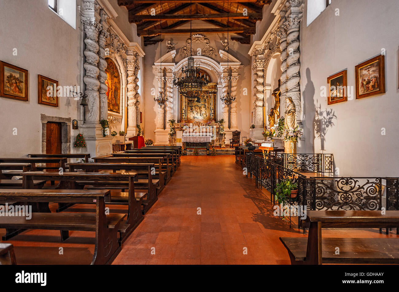 Italia Sicilia Taormina Iglesia de Santa Caterina Foto de stock