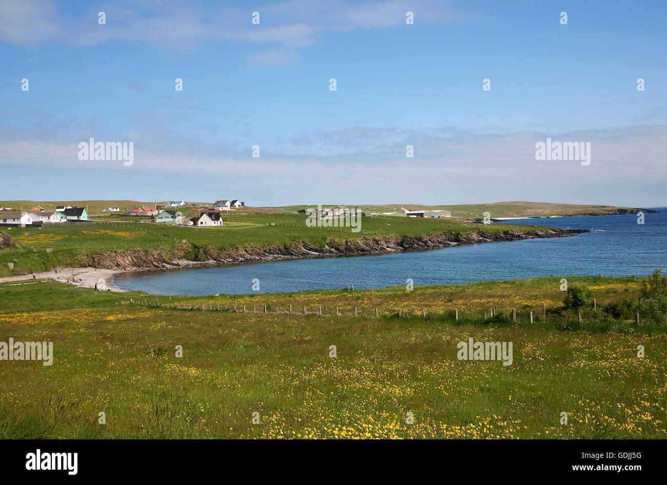 Hos Wick, Hoswick, Peninsular, Islas Shetland (Escocia, Reino Unido) Foto de stock