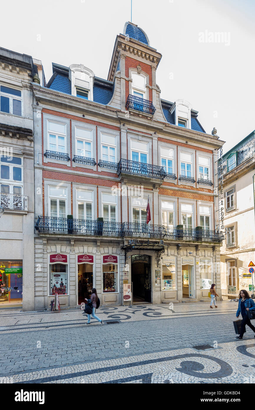 Grande Hotel do Porto, fachada, construcción exterior, Oporto, Distrito de Porto, Portugal, Europa, Viajes, Fotografía de viajes Foto de stock