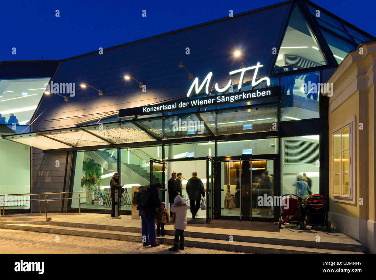 Wien, Viena: 'Muth' sala de conciertos del coro de chicos de Viena, Austria, Wien, 02. Foto de stock