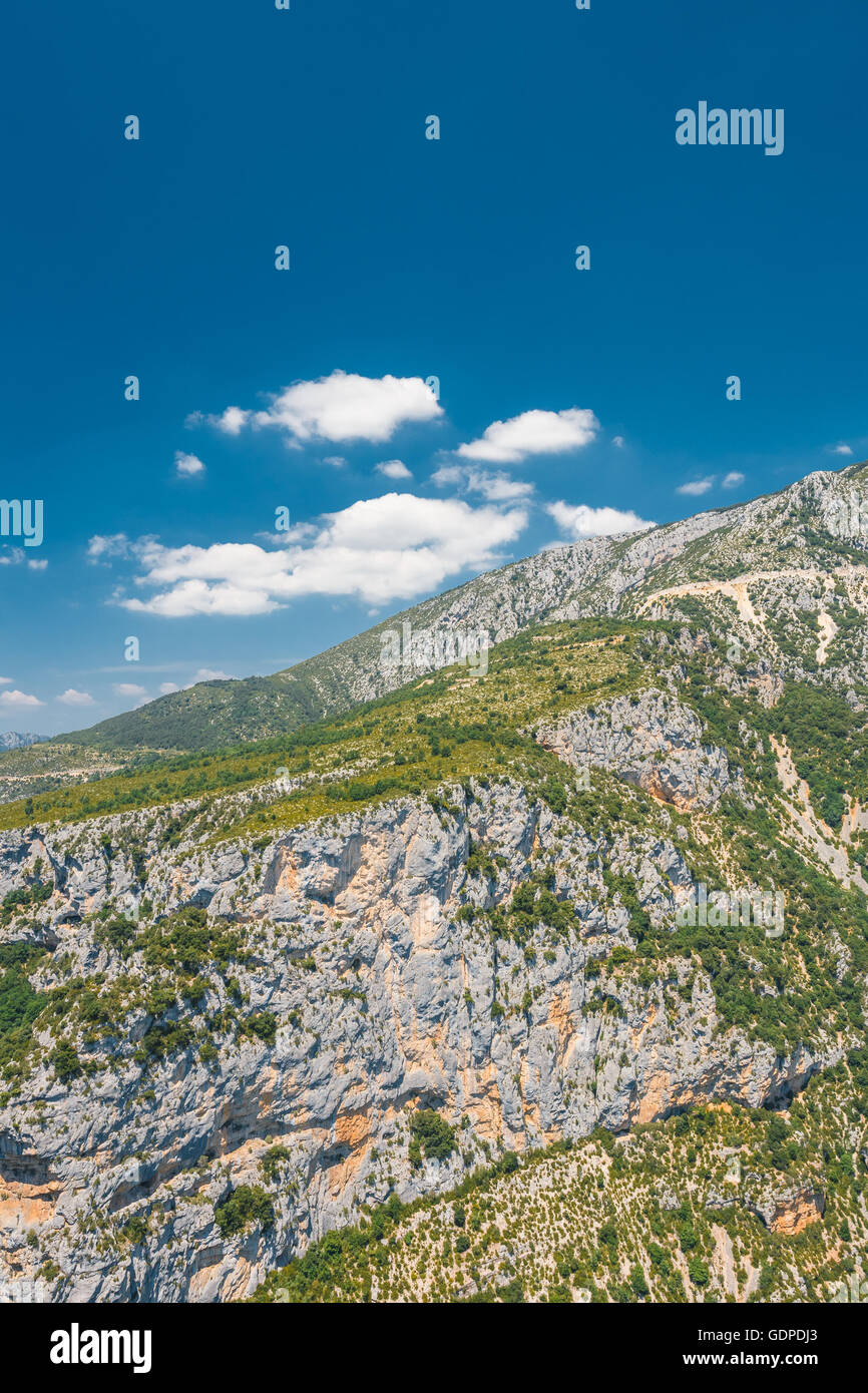 El paisaje de las Gorges du Verdon en el sudeste de Francia. Provence-Alpes-Côte d'Azur. Foto de stock