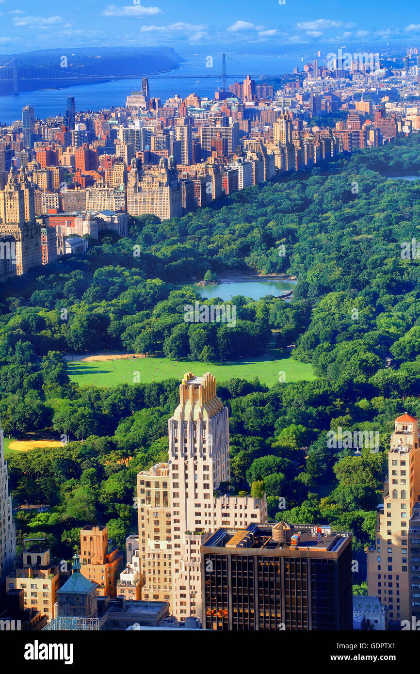 Central Park South en Manhattan, Ciudad de Nueva York Foto de stock