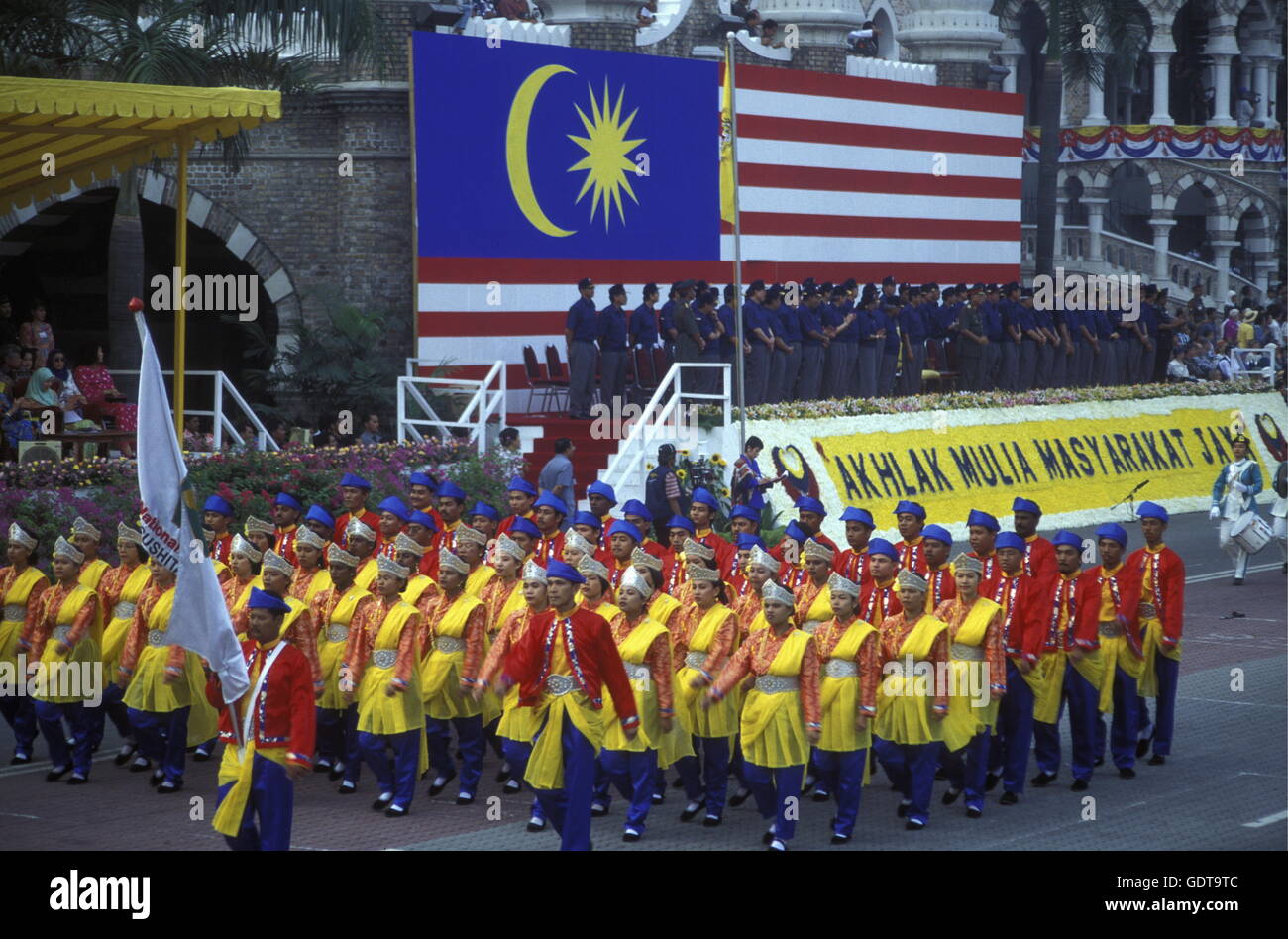 El Día Nacional del Sultán Abdul Samad Palace en la Plaza Merdeka en la ciudad de Kuala Lumpur, en Malasia en southeastas Foto de stock