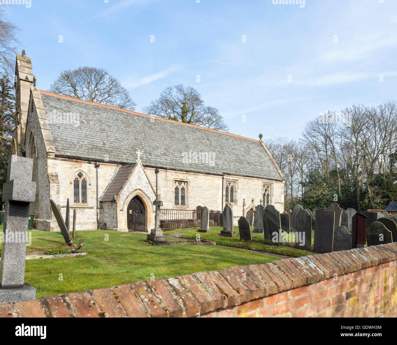St Giles' Iglesia en Costock, grado II, se encuentra una iglesia medieval de especial interés histórico y arquitectónico, Nottinghamshire, Inglaterra, Reino Unido. Foto de stock
