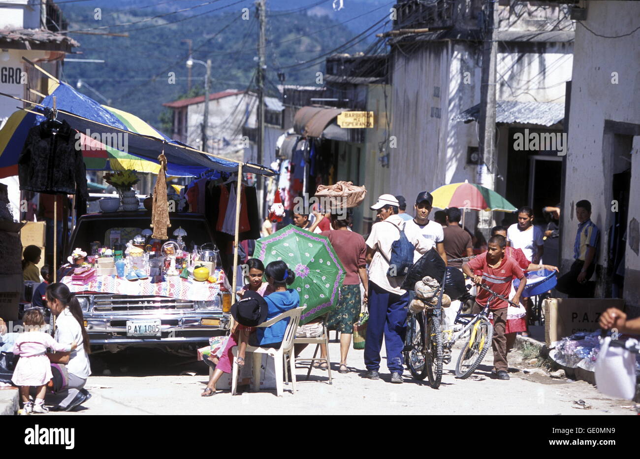 La aldea de Gracias en Honduras en América Central, Foto de stock