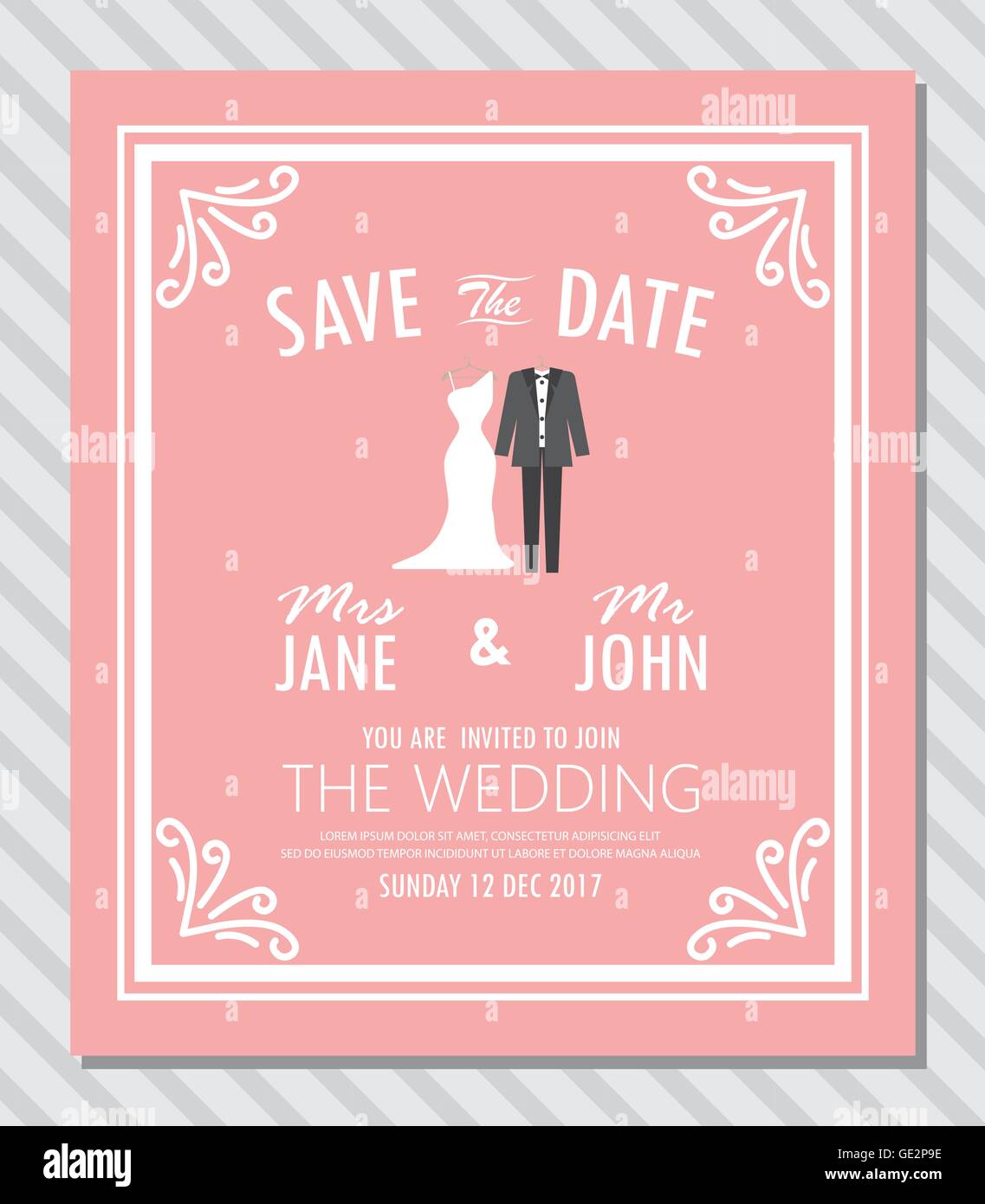 Tarjeta De Invitaci n De La Boda Lindo Concepto Para El Novio Y La