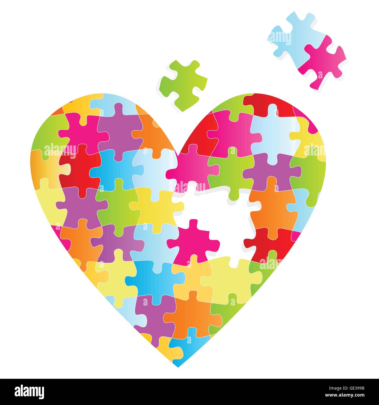 transatlántico fama bloquear Puzzle corazón antecedentes vectoriales para cartel Imagen Vector de stock  - Alamy