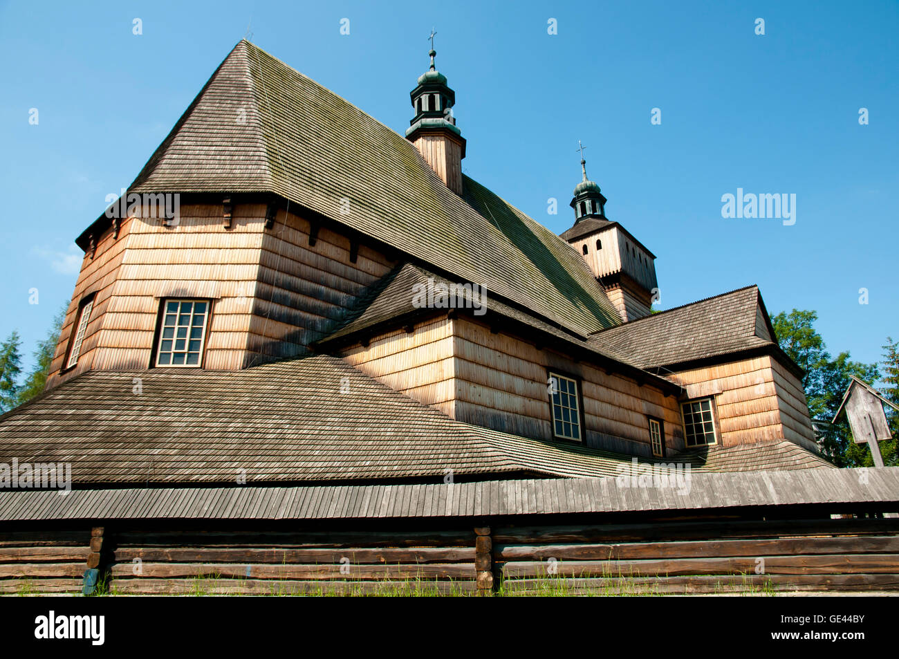 La Asunción de María Santísima Iglesia - Haczow - Polonia Foto de stock