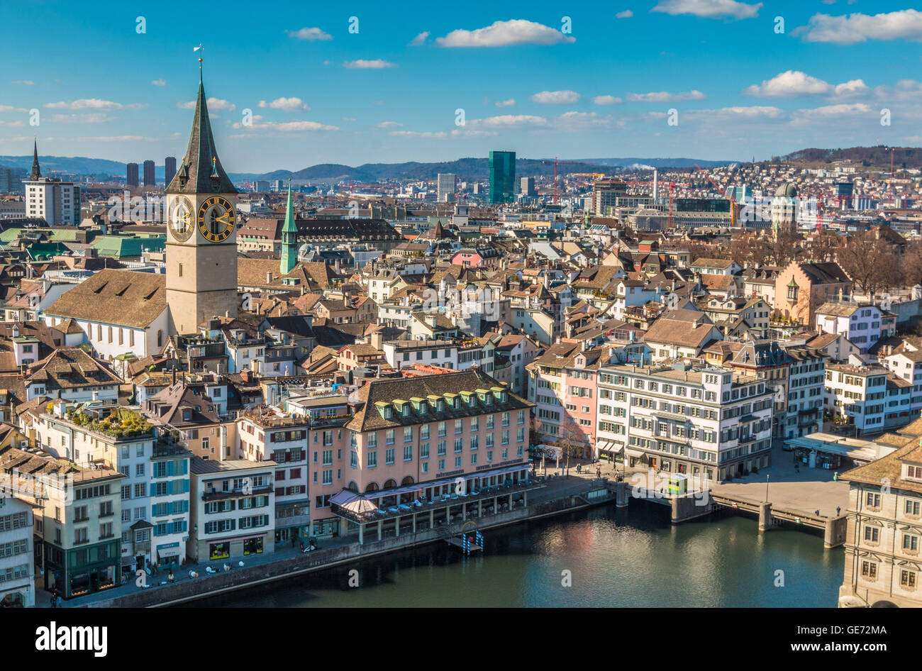 Ciudad de Zurich financiero suizo Foto de stock