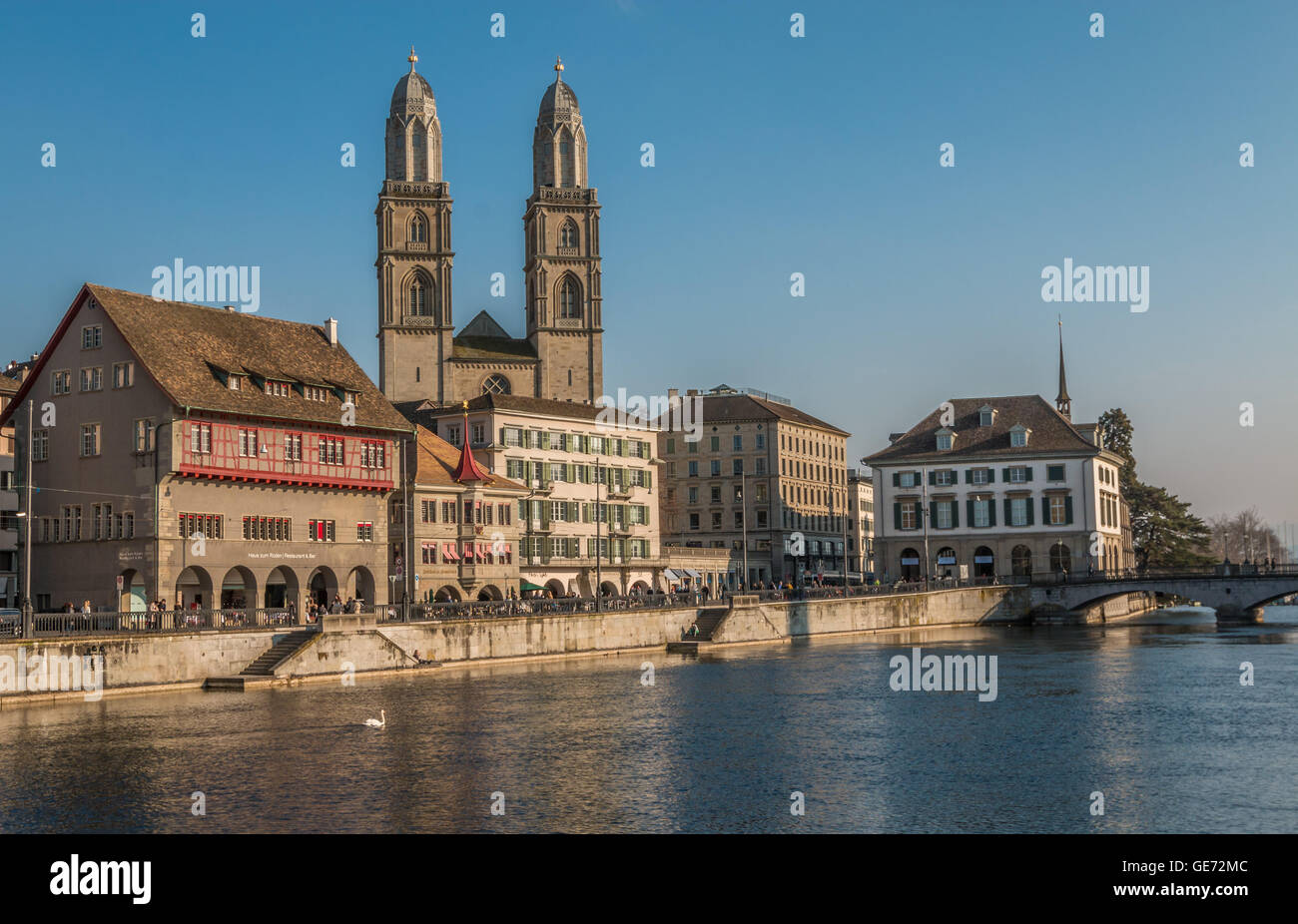 Ciudad vieja de Zurich Suiza Foto de stock
