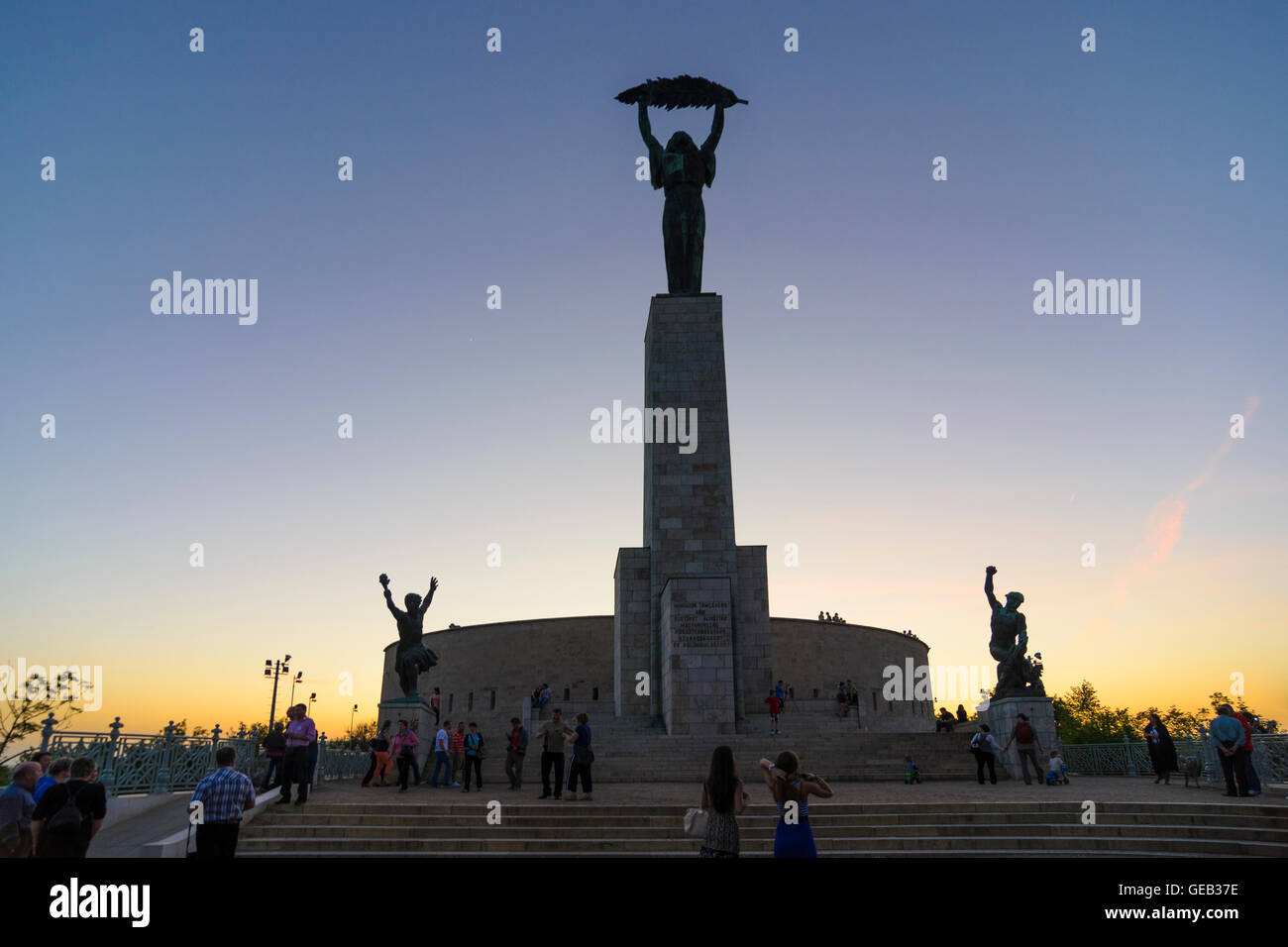 Budapest: la estatua de la libertad en la Colina Gellert, Hungría, Budapest. Foto de stock