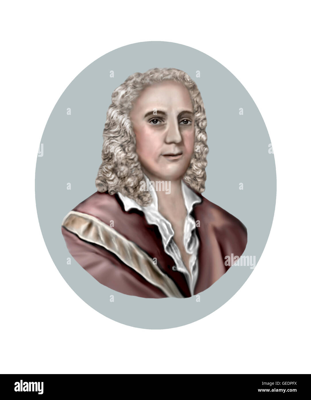 Georg Philipp Telemann, compositor, 1681-1767 Foto de stock